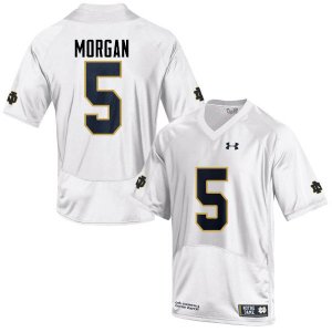 Notre Dame Fighting Irish Men's Nyles Morgan #5 White Under Armour Authentic Stitched College NCAA Football Jersey ZCV8299IX